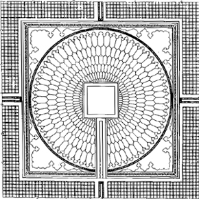 Drawing of Shish Mahal Pool by Majid Sheikh